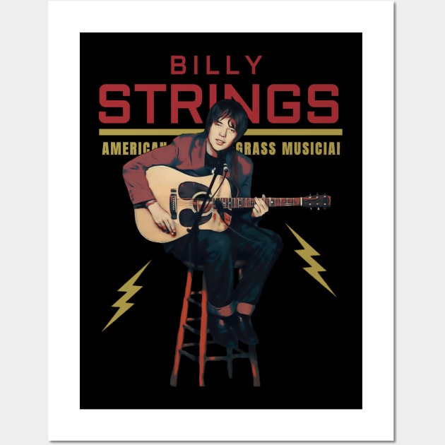 Retro style Billy Strings Wall Art by RIDER_WARRIOR